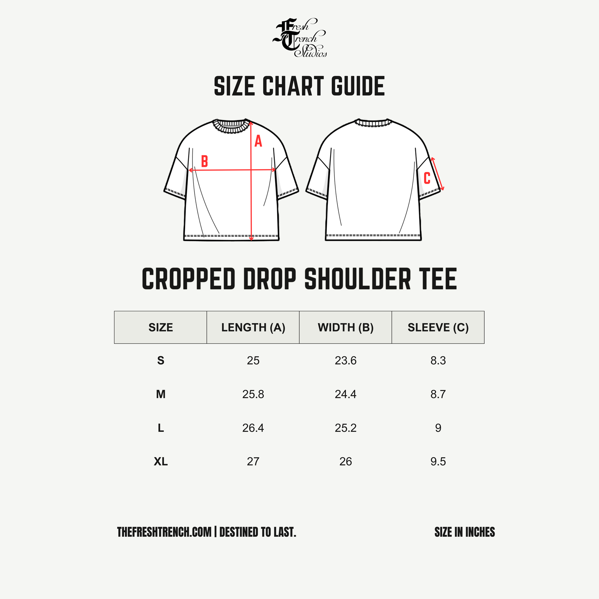 CROPPED DROP SHOULDER TEE