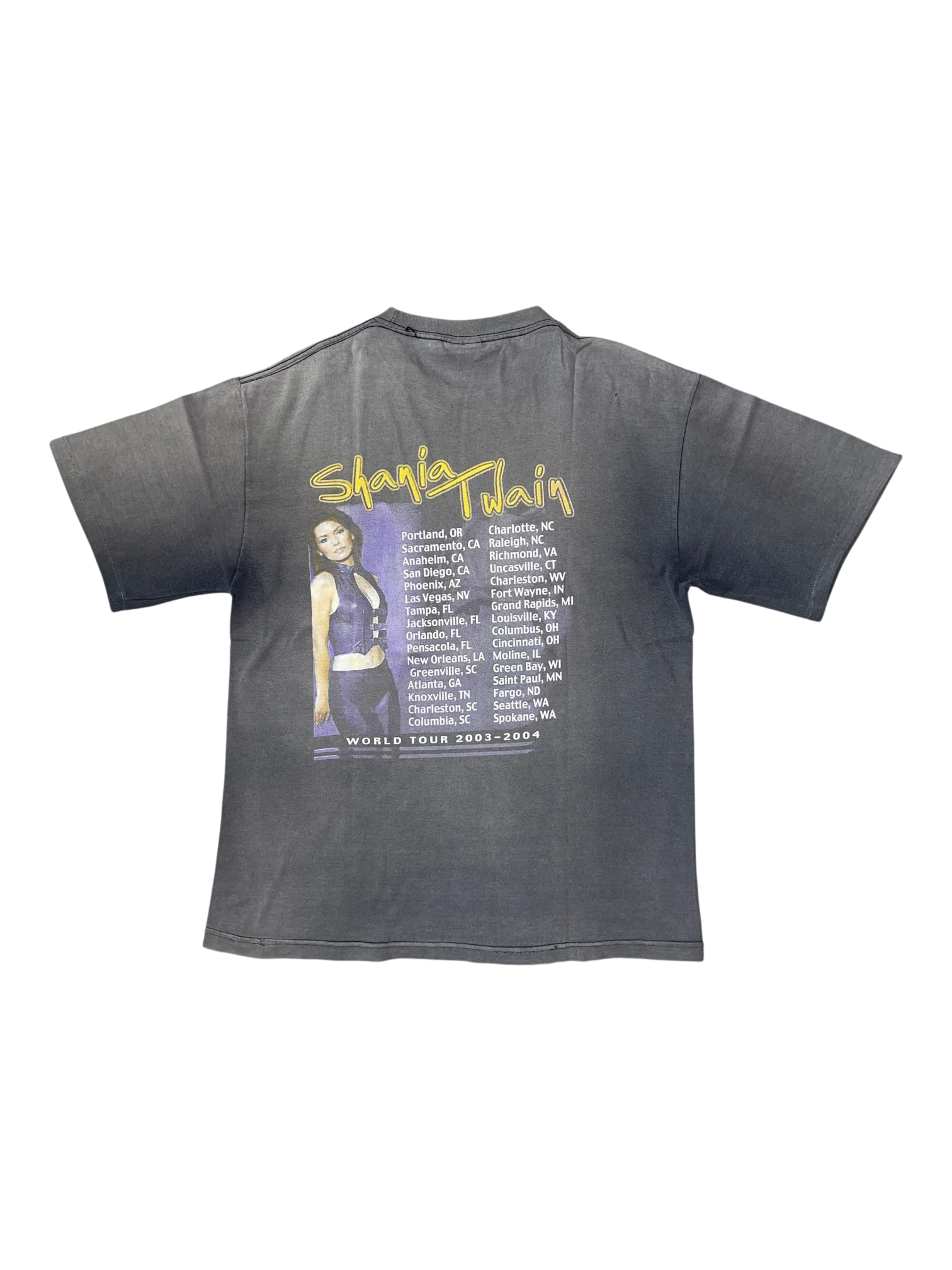 VINTAGE SHANIA TWAIN ARTIST FADED BLACK TEE