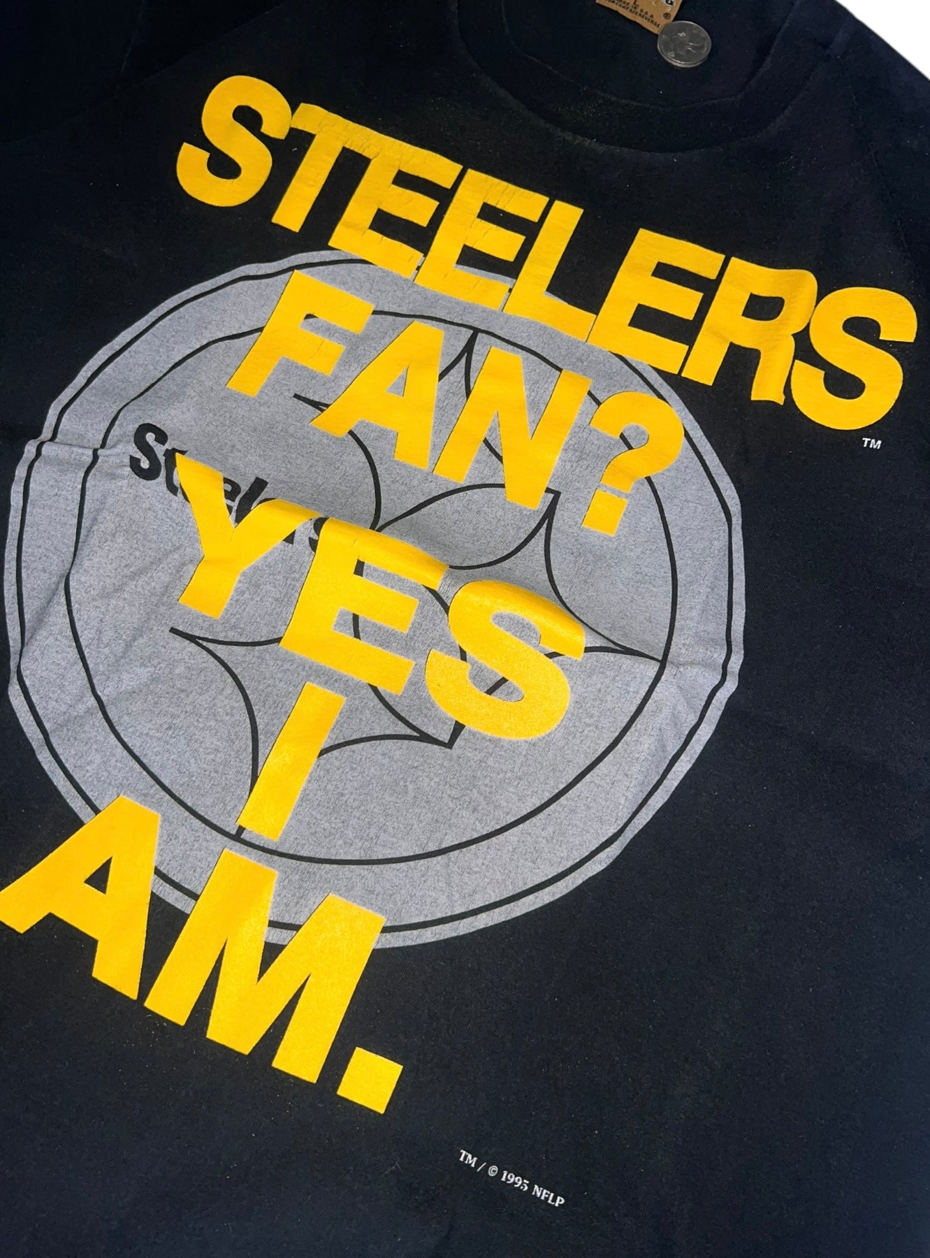 VINTAGE 1995 NFL PITTSBURGH STEELERS BLACK TEE
