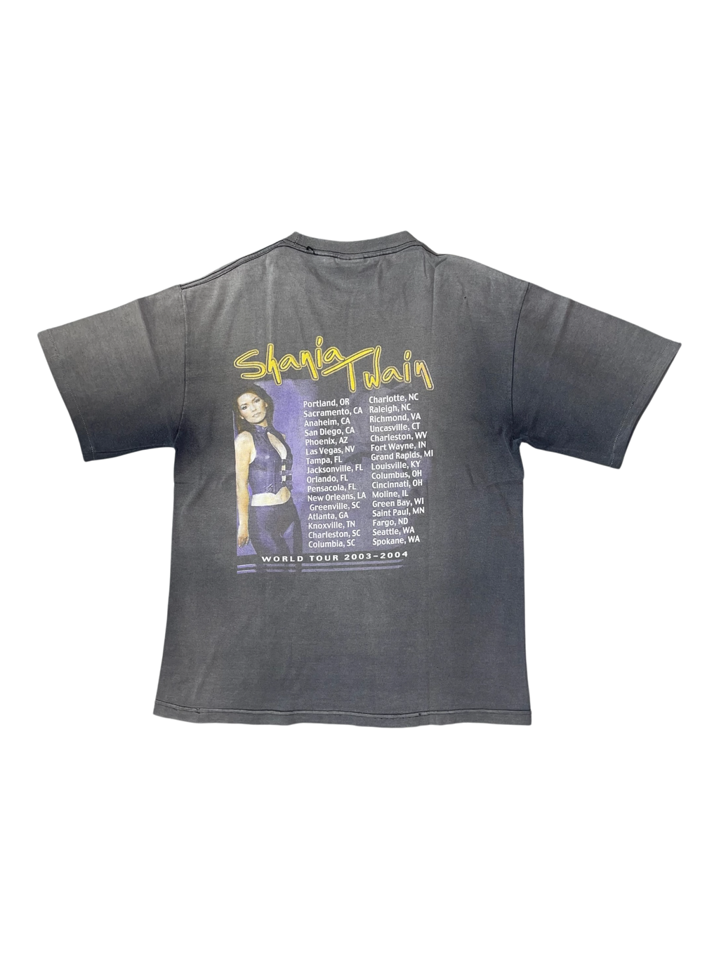 VINTAGE SHANIA TWAIN ARTIST FADED BLACK TEE