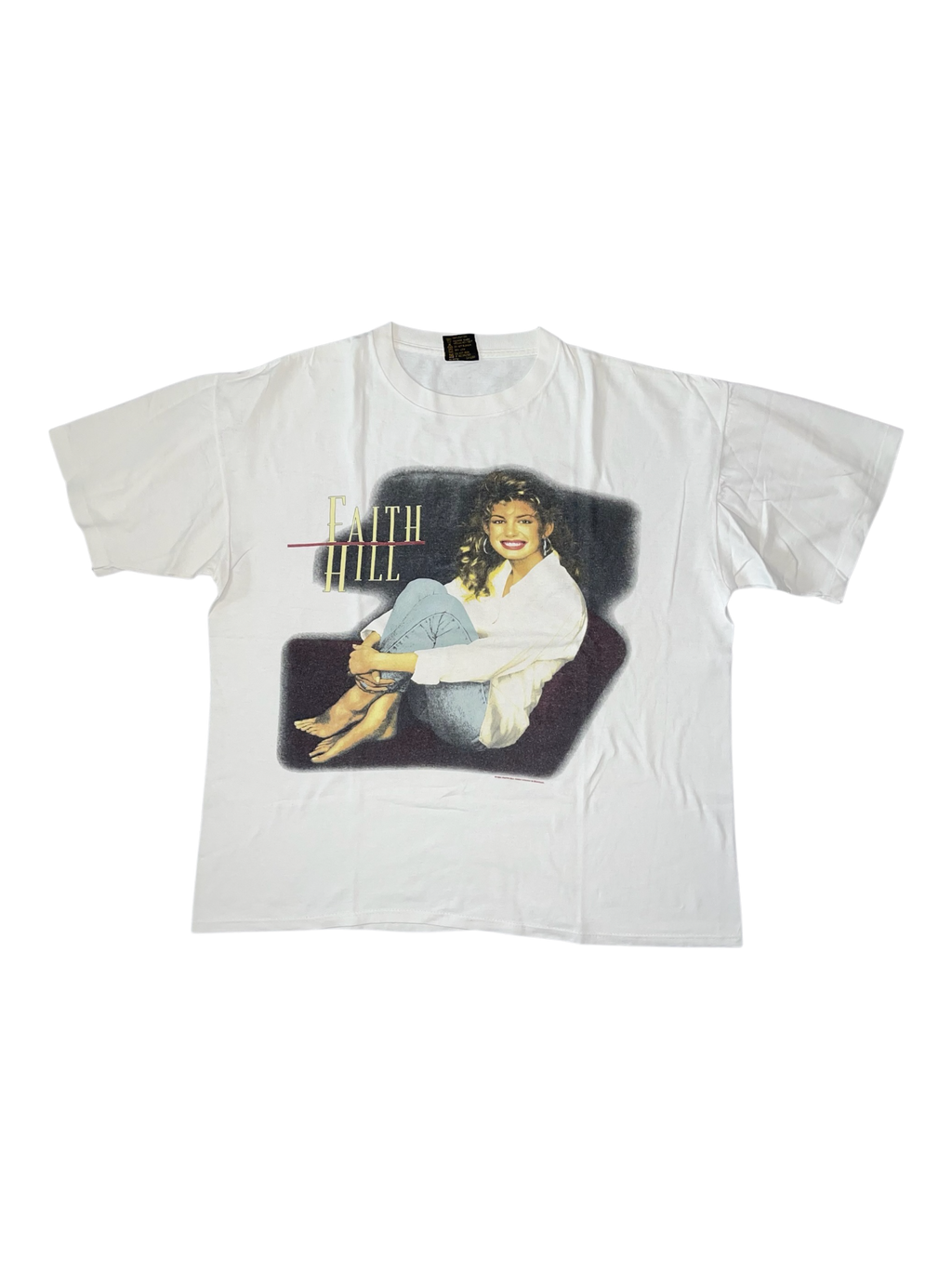 VINTAGE 1994 FAITH HILL ARTIST WHITE TEE