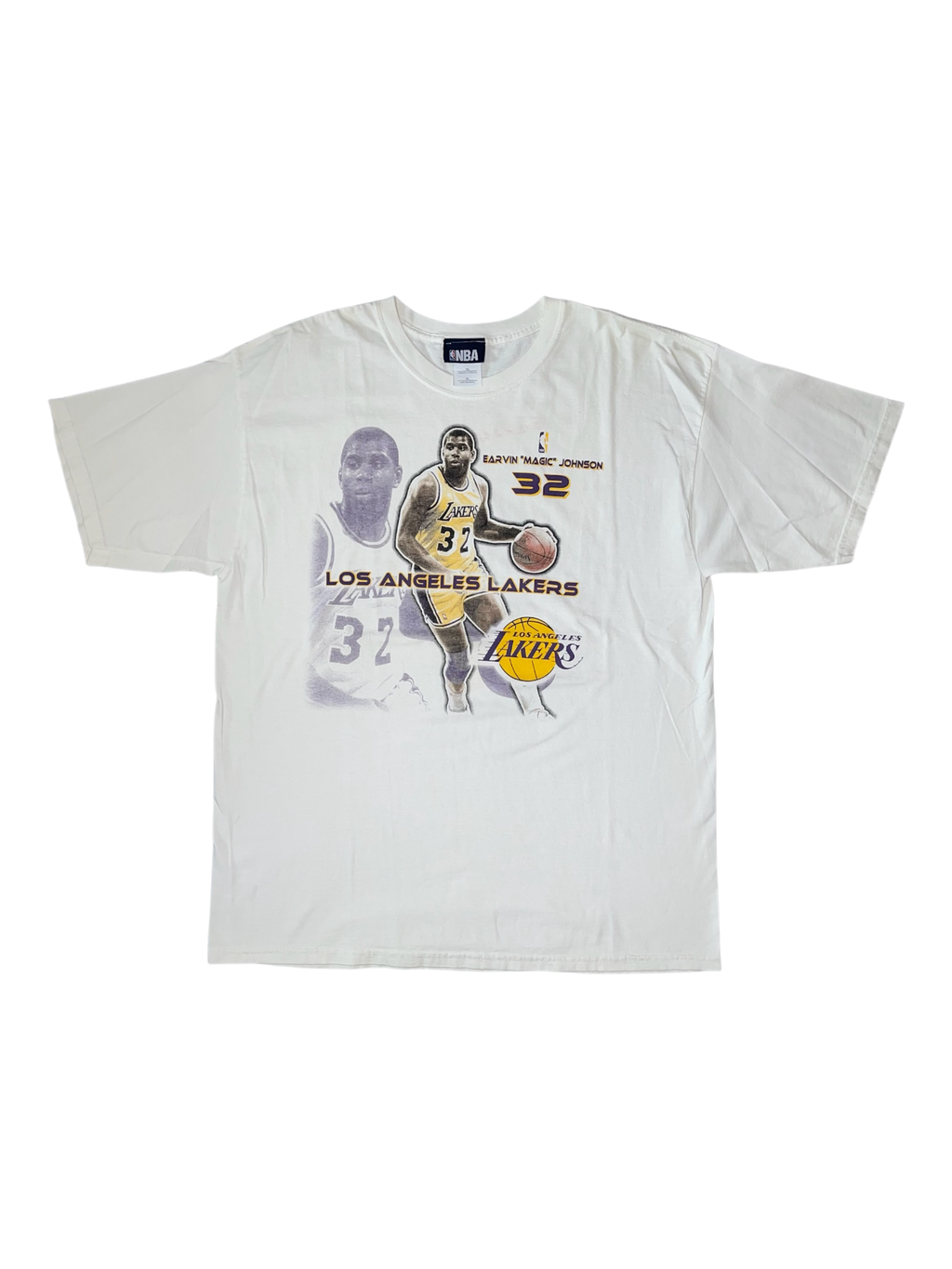 VINTAGE "MAGIC JOHNSON" LAKERS WHITE TEE