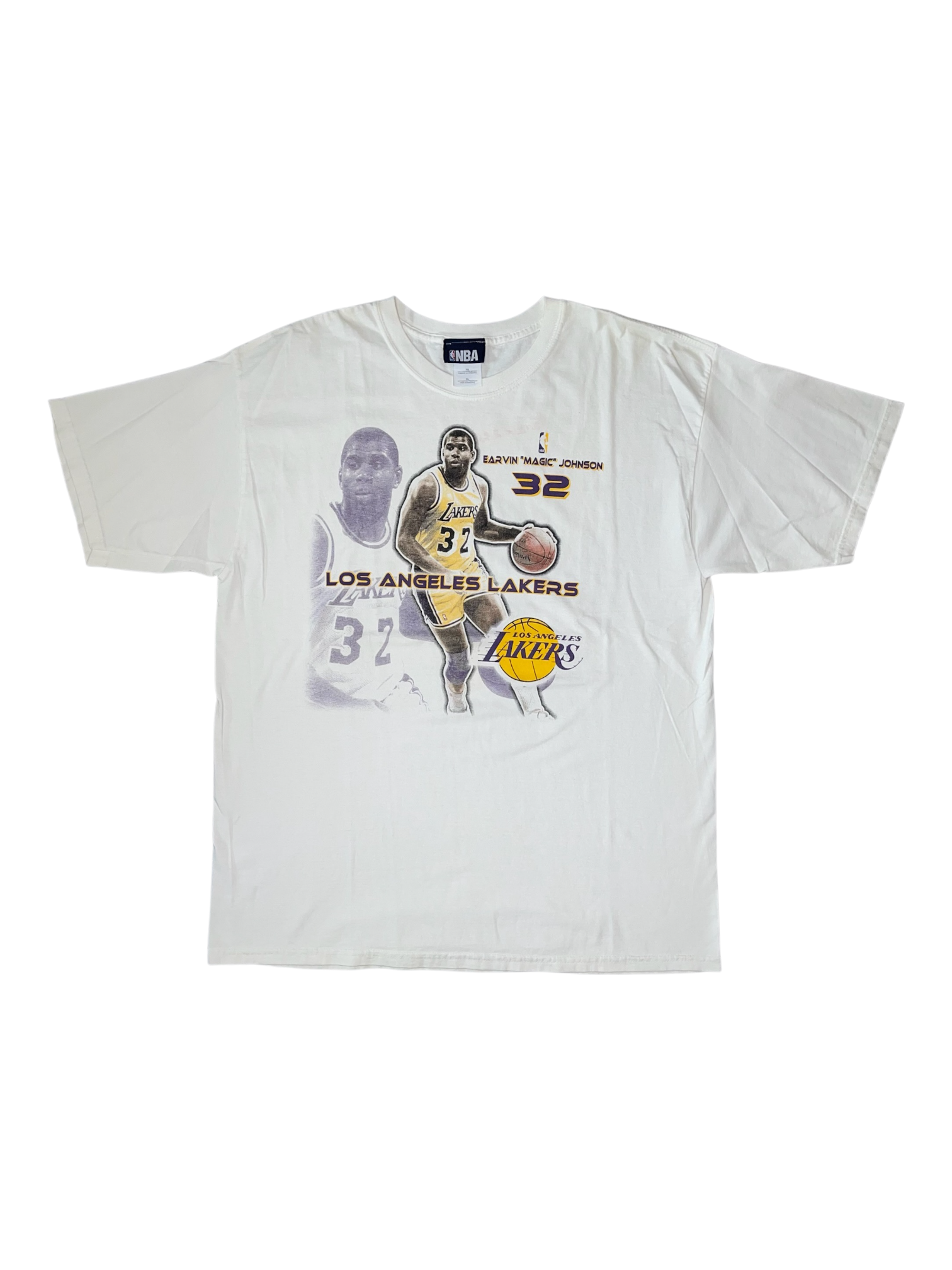 VINTAGE "MAGIC JOHNSON" LAKERS WHITE TEE